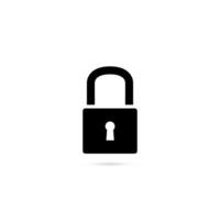 lock icon isolated on white background vector