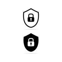 Security shield or virus shield icon for apps and websites vector