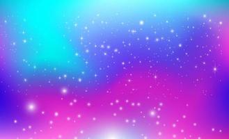 Gradient pink and blue abstract background. Galaxy, space and stars. vector
