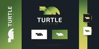 Modern and Abstract Turtle Logo with Gradient Style. Tortoise Logo or Symbol vector