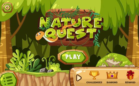 Platform game user interface design vector