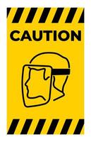 Symbol Face Shield Must Be Worn sign Isolate On White Background,Vector Illustration EPS.10 vector