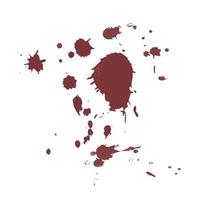 abstract red bloods splatter art vector illustration white background