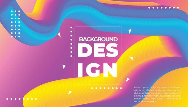 Landing abstract background concept fluid dynamic vivid bright gradient color. geometric graphic icon element decoration design template. Vector illustration.