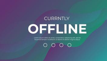 Currently offline twitch banner background vector template. Liquid geometric background with modern design.