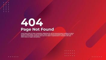 background design Error 404, page not found text. Cute gradient template, banner or website page vector