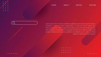 Gradient abstract landing page with dark and colorful space wave background, gradient light wave vector