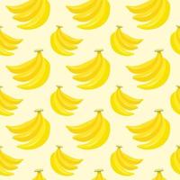 Yellow Banana fruits seamless pattern background vector illustration in cartoon style.