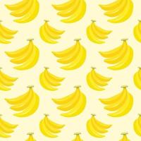 Yellow Banana fruits seamless pattern background vector illustration in cartoon style.