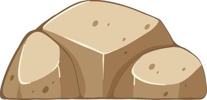 Stones in cartoon style on white background vector