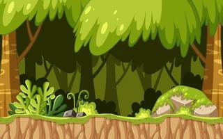 Game Template Forest Scene vector
