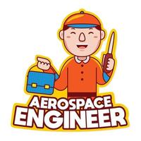 AEROSPACE ENGINEER PROFESSION LOGO vector