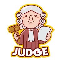 logotipo de la profesión de juez vector