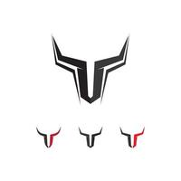 toro cabeza de búfalo vaca animal mascota diseño de logotipo vector para deporte cuerno búfalo animal mamíferos cabeza logo salvaje matador