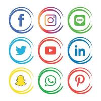 Social Media flat icons technology, network. background  group smiley face sale. Share, Like, Vector illustration Twitter, YouTube, WhatsApp, Snapchat, Facebook, instagram, tiktok, tok