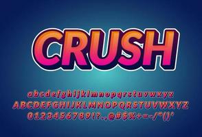 3d bold modern color font effect for game logo, heading, advertising vector