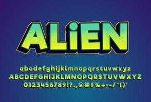 3d bold modern color font effect for game logo, heading, advertising vector