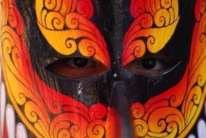 PHI TA KHON Festival Ghost Festival on June in Loei province young people dress in spirit and wear a mask, sing and dance holiday in LOEI, THAILAND