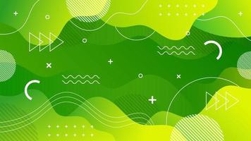 Green Background with Abstract Wave Concept vector