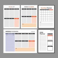Minimalist Design of Business Journal Planner Template vector