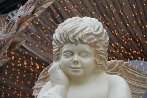 Angel Head. Decorative Detail On The Christmas Market. photo