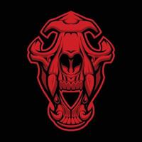 A wolf Skull Logo vector