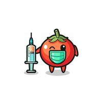 tomatoes mascot as vaccinator vector