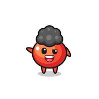 tomatoes character as the afro boy vector