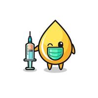 honey drop mascot as vaccinator vector