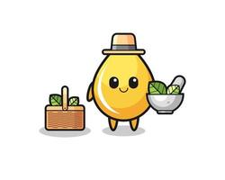honey drop herbalist cute cartoon vector