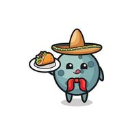 asteroide, chef mexicano, mascota, tenencia, un, taco