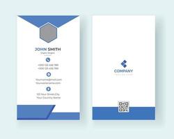 tarjeta de visita corporativa, tarjeta de visita limpia y mínima, plantilla de diseño de tarjeta de identificación corporativa, plantilla de tarjeta de identidad profesional vector