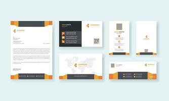 Corporate Business Identity Stationery Set for Minimal Branding Identity Template.Editable  Business card, Letterhead, Brand Identity Print Design vector