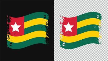 Togo Country Wavy Flag Independence And National Day vector