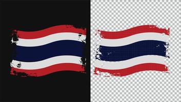 tailandia país bandera ondulada independencia y día nacional vector