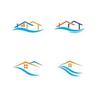 home logo vector icon illustration design template