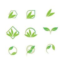 Logos of green leaf ecology nature element vector icon