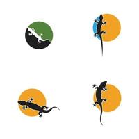 Lizard vector icon logo and symbols template - Vector