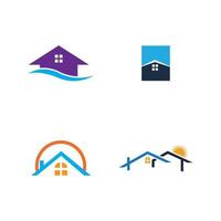 home logo vector icon illustration design template