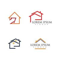 home logo vector icon illustration design template