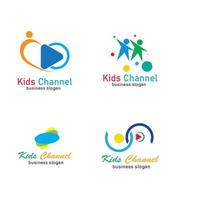 Kids channel logo icon design template. Vector illustration