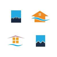 home logo vector icon illustration design template