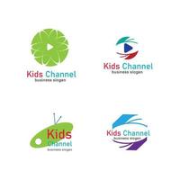 Kids channel logo icon design template. Vector illustration