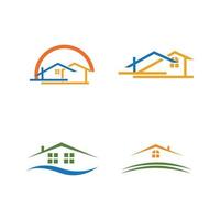 home logo vector icon illustration design template