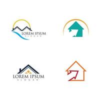 home logo vector icon illustration design template