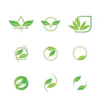 logotipos de hoja verde ecología naturaleza elemento vector icono