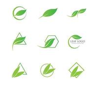 Logos of green leaf ecology nature element vector icon