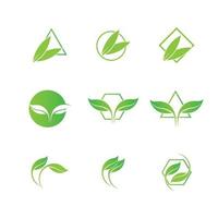 logotipos de hoja verde ecología naturaleza elemento vector icono