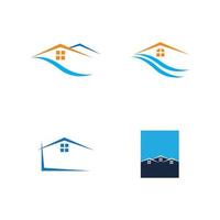 home logo vector icon illustration design template