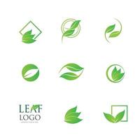 logotipos de hoja verde ecología naturaleza elemento vector icono